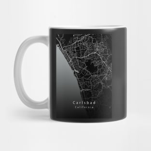 Calrsbad California City Map dark Mug